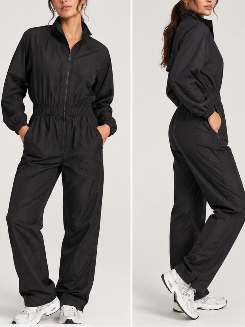 VSX Black Zip-Front Utility Jumpsuit